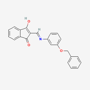 molecular formula C23H17NO3 B1384144 2-(((3-(Phenylmethoxy)phenyl)amino)methylene)indane-1,3-dione CAS No. 1022467-71-5