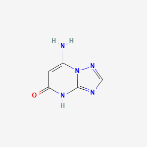 molecular formula C5H5N5O B1384146 s-Triazolo(1,5-a)pyrimidin-5(4H)-one, 7-amino- CAS No. 35186-69-7