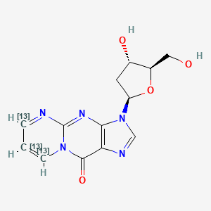 molecular formula C13H13N5O4 B13841461 M1G-DR-13C3 
