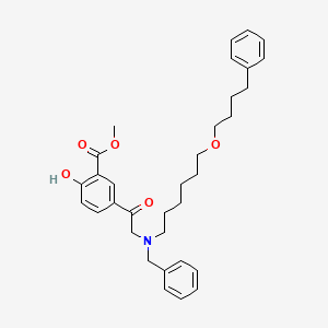 molecular formula C33H41NO5 B13841472 Methyl 5-[2-[benzyl-[6-(4-phenylbutoxy)hexyl]amino]acetyl]-2-hydroxybenzoate 