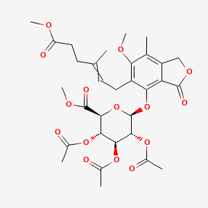 molecular formula C31H38O15 B13841479 Methyl 6-[Methyl-2,3,4-tri-O-acetyl-b-D-glucuronato]mycophenolate 