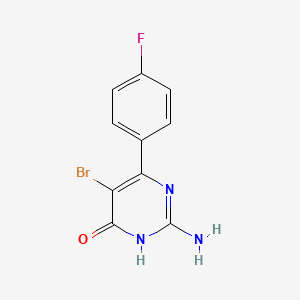 molecular formula C10H7BrFN3O B1384148 2-amino-5-bromo-4-(4-fluorophenyl)-1H-pyrimidin-6-one CAS No. 74602-62-3