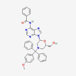 molecular formula C37H34N6O4 B13841485 (2R-cis)-N-[9-[6-(Hydroxymethyl)-4-[(4-methoxyphenyl)diphenylmethyl]-2-morpholinyl]-9H-purin-6-yl]benzamide 