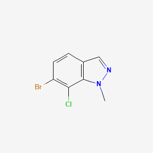 molecular formula C8H6BrClN2 B13841513 6-Bromo-7-chloro-1-methyl-1H-indazole 