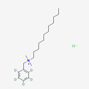molecular formula C21H38ClN B13841518 Benzyl-2,3,4,5,6-D5-dimethyl-N-dodecylammonium chloride 