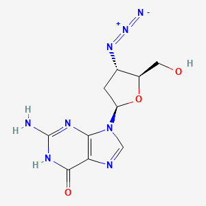 molecular formula C10H12N8O3 B1384153 3'-Azido-2',3'-dideoxyguanosine CAS No. 66323-46-4