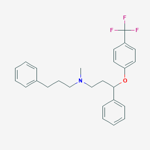 molecular formula C26H28F3NO B13841544 N-methyl-3-phenyl-N-(3-phenylpropyl)-3-(4-(trifluoromethyl)phenoxy)propan-1-amine 