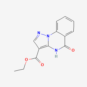 molecular formula C13H11N3O3 B1384156 Ethyl 5-oxo-4,5-dihydropyrazolo[1,5-a]quinazoline-3-carboxylate CAS No. 25468-51-3