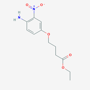 molecular formula C12H16N2O5 B13841560 Ethyl 4-(4-amino-3-nitrophenoxy)butanoate 