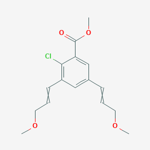 molecular formula C16H19ClO4 B13841567 Methyl 2-chloro-3,5-bis(3-methoxyprop-1-enyl)benzoate 