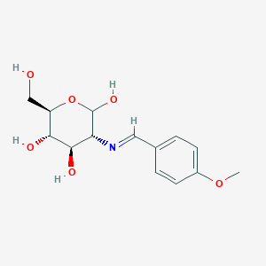 molecular formula C14H19NO6 B13841577 2-(4-Methoxybenzylidene)imino-2-deoxy-D-glucopyranose 