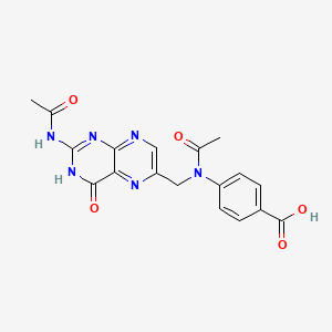 molecular formula C18H16N6O5 B1384158 Diacetylpteroic acid CAS No. 70844-36-9