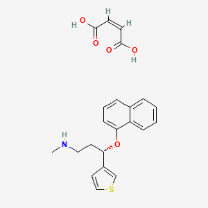 molecular formula C22H23NO5S B13841582 (3S)-N-Methyl-Gamma-(1-naphthalenyloxy)-3-thiophenepropanamine Maleic Acid Salt 