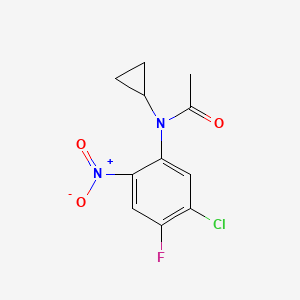 molecular formula C11H10ClFN2O3 B13841583 N-(5-chloro-4-fluoro-2-nitrophenyl)-N-cyclopropylacetamide 