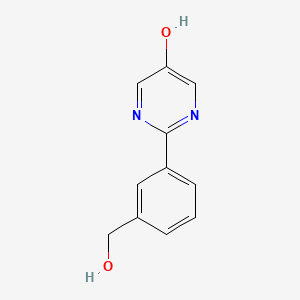 molecular formula C11H10N2O2 B13841633 2-(3-(Hydroxymethyl)phenyl)pyrimidin-5-ol 