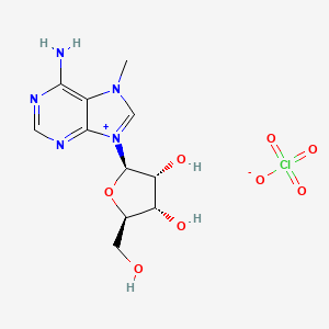 molecular formula C11H16ClN5O8 B13841650 7-Methyladenosine Perchlorate; 6-Amino-7-methyl-9-ss-D-ribofuranosyl-7H-purinium Perchlorate 