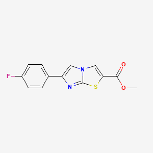 molecular formula C13H9FN2O2S B13841652 Methyl 6-(4-fluorophenyl)imidazo[2,1-b][1,3]thiazole-2-carboxylate 
