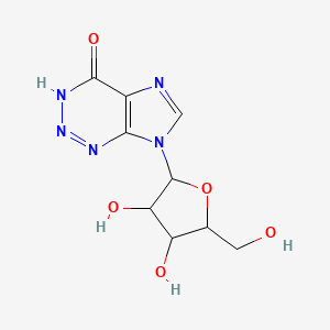 molecular formula C9H11N5O5 B1384167 7-[3,4-dihydroxy-5-(hydroxymethyl)oxolan-2-yl]-1H-imidazo[4,5-d]triazin-4-one CAS No. 56220-51-0
