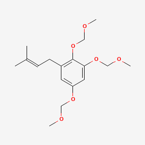 molecular formula C17H26O6 B13841709 1,2,5-Tris(methoxymethoxy)-3-(3-methylbut-2-en-1-yl)benzene 