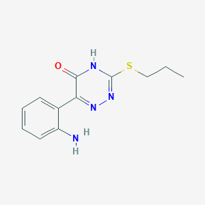 molecular formula C12H14N4OS B1384171 6-(2-Aminophenyl)-3-(propylthio)-1,2,4-triazin-5(4H)-one CAS No. 419540-20-8
