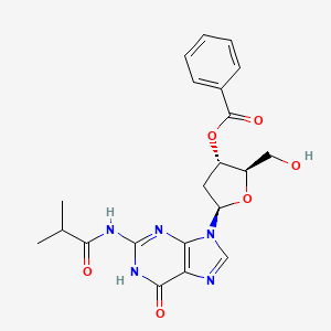B1384173 2'-Deoxy-N-(2-methyl-1-oxopropyl)guanosine 3'-benzoate CAS No. 63660-23-1