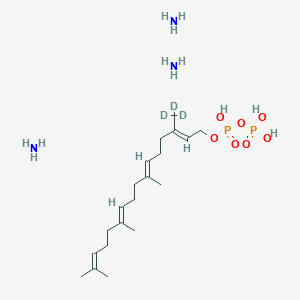 molecular formula C20H45N3O7P2 B13841746 azane;phosphono [(2E,6E,10E)-7,11,15-trimethyl-3-(trideuteriomethyl)hexadeca-2,6,10,14-tetraenyl] hydrogen phosphate 