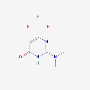 molecular formula C7H8F3N3O B1384175 2-(二甲基氨基)-6-(三氟甲基)-4-嘧啶醇 CAS No. 55545-80-7