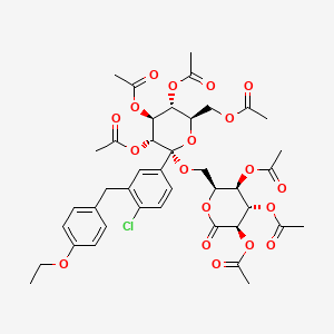 molecular formula C41H47ClO19 B13841752 6-Acetoxymethyl-3,4,5-triacetoxy-6-oxo Dapagliflozin 