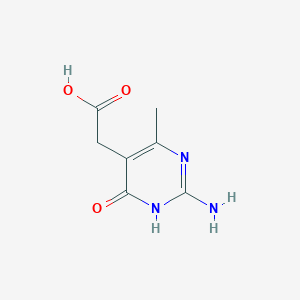 B1384177 (2-Amino-4-methyl-6-oxo-1,6-dihydropyrimidin-5-yl)acetic acid CAS No. 166267-96-5