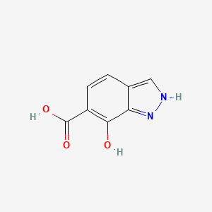 molecular formula C8H6N2O3 B1384181 1H-Indazole-6-carboxylic acid, 7-hydroxy- CAS No. 907190-32-3