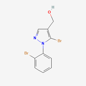 molecular formula C10H8Br2N2O B13841811 [5-Bromo-1-(2-bromophenyl)pyrazol-4-yl]methanol 