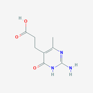 molecular formula C8H11N3O3 B1384182 3-(2-氨基-4-甲基-6-氧代-1,6-二氢嘧啶-5-基)丙酸 CAS No. 90091-19-3