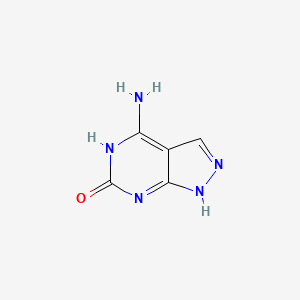molecular formula C5H5N5O B1384184 4-氨基-6-羟基吡唑并[3,4-d]嘧啶 CAS No. 5472-41-3