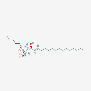 molecular formula C24H47NO3 B13841846 C6 Ceramide-13C2,d2 