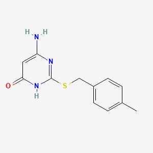 molecular formula C12H13N3OS B1384185 6-Amino-2-[(4-methylbenzyl)thio]-4(3H)-pyrimidinone CAS No. 166751-35-5