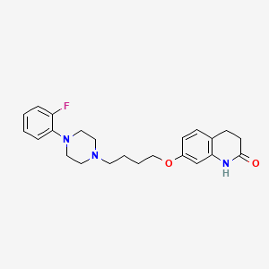 molecular formula C23H28FN3O2 B13841881 7-[4-[4-(2-Fluorophenyl)-1-piperazinyl]butoxy]-3,4-dihydro-2(1H)-quinolinone 