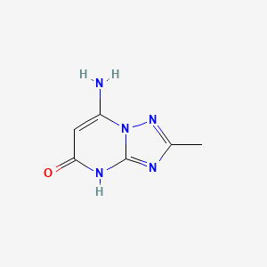 molecular formula C6H7N5O B1384190 7-amino-2-methyl[1,2,4]triazolo[1,5-a]pyrimidin-5(4H)-one CAS No. 5899-94-5