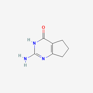 B1384193 2-amino-6,7-dihydro-5H-cyclopenta[d]pyrimidin-4-ol CAS No. 33081-06-0