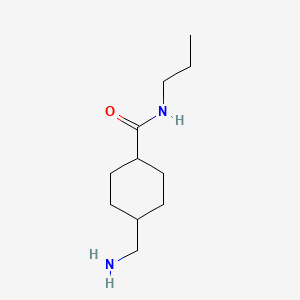 molecular formula C11H22N2O B13841951 4-(aminomethyl)-N-propylcyclohexane-1-carboxamide 