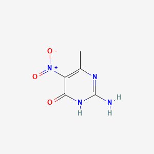 molecular formula C5H6N4O3 B1384196 2-氨基-6-甲基-5-硝基-3H-嘧啶-4-酮 CAS No. 4214-85-1