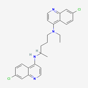 molecular formula C25H26Cl2N4 B13841960 N1,N4-Bis-(7-chloroquinolin-4-yl)-N1-ethylpentane-1,4-diamine 