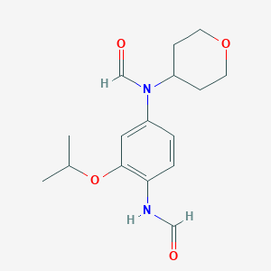 molecular formula C16H22N2O4 B13841981 N-[4-[formyl(oxan-4-yl)amino]-2-propan-2-yloxyphenyl]formamide 