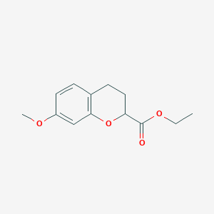 molecular formula C13H16O4 B13841998 ethyl 7-methoxy-3,4-dihydro-2H-chromene-2-carboxylate 