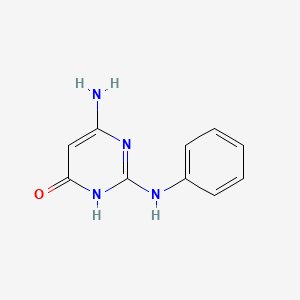 molecular formula C10H10N4O B1384200 6-amino-2-anilinopyrimidin-4(3H)-one CAS No. 103041-17-4
