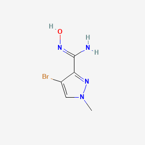 molecular formula C5H7BrN4O B1384201 4-bromo-N'-hydroxy-1-methylpyrazole-3-carboximidamide CAS No. 287922-73-0