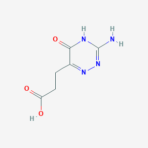 molecular formula C6H8N4O3 B1384202 3-(3-氨基-5-氧代-4,5-二氢-1,2,4-三嗪-6-基)丙酸 CAS No. 220459-24-5