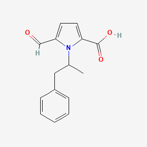molecular formula C15H15NO3 B13842024 5-Formyl-1-(1-phenylpropan-2-yl)-1H-pyrrole-2-carboxylic Acid 