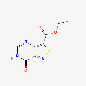 molecular formula C8H7N3O3S B1384207 ethyl 7-oxo-6H,7H-[1,2]thiazolo[4,3-d]pyrimidine-3-carboxylate CAS No. 54968-79-5