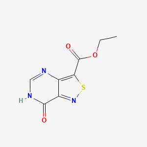 molecular formula C8H7N3O3S B1384207 Ethyl 7-oxo-6,7-dihydroisothiazolo[4,3-d]pyrimidine-3-carboxylate CAS No. 54968-79-5