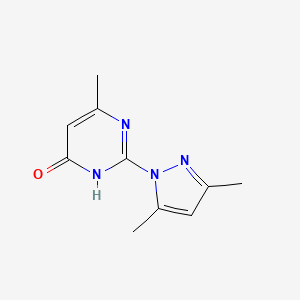 molecular formula C10H12N4O B1384209 2-(3,5-dimethyl-1H-pyrazol-1-yl)-6-methylpyrimidin-4(3H)-one CAS No. 65004-42-4